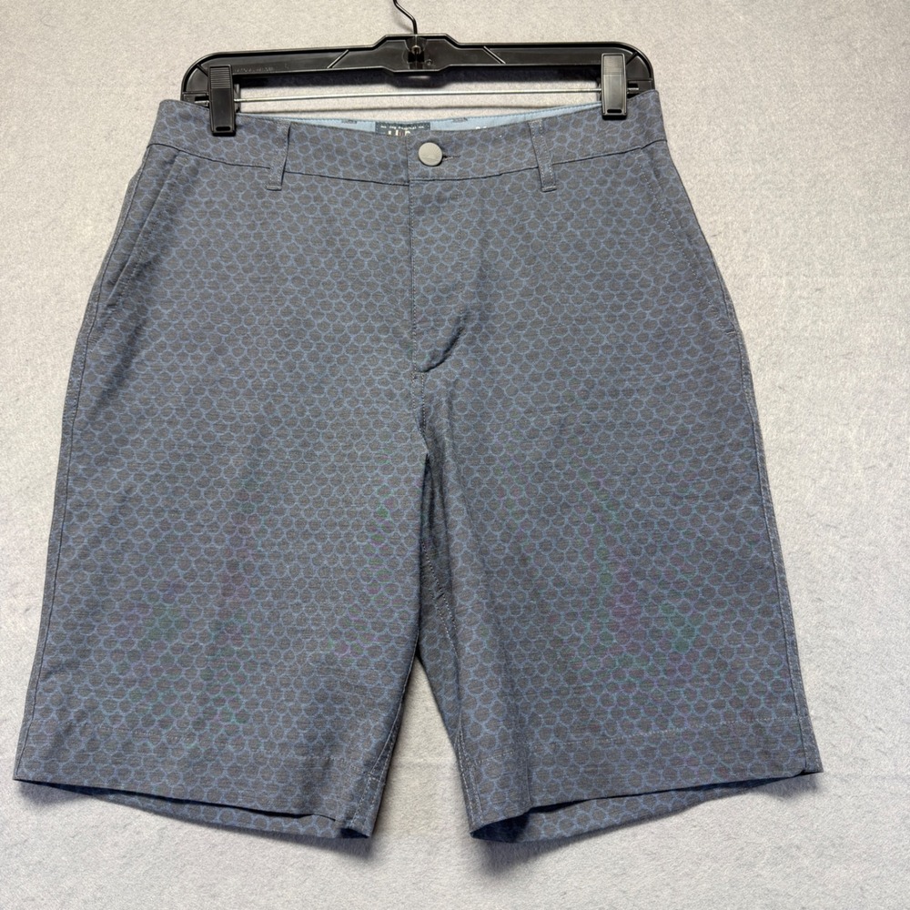 Faherty All Day Shorts Mens 29 Blue Scale Print Hybrid‎ Board Shorts 9 Inseam